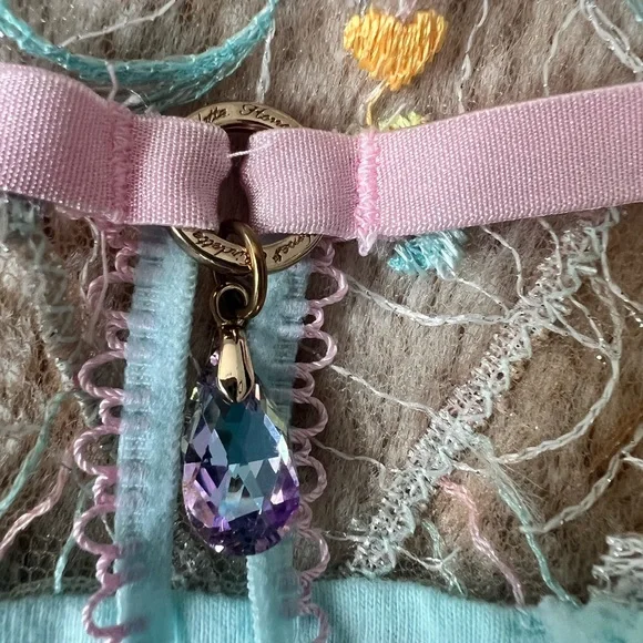 Honey Birdette Candy Blue Thong Panty Size XS
With back stone - Picture 8 of 8